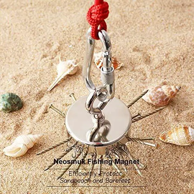 Alt view image 4 of 7 - Magnet Fishing Kit,550lb+ Heavy Duty Silver Magnet with Rope