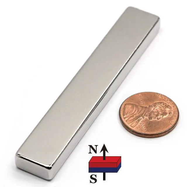Alt view image 3 of 7 - (1-Piece) Grade N45 3x1/2x1/4 Neodymium Bar Magnet with 3M Foam Adhesive | Strong, Rectangle, Triple-Layer Coating, Rare Earth | Crafting, School Project, DYI, Science, Research