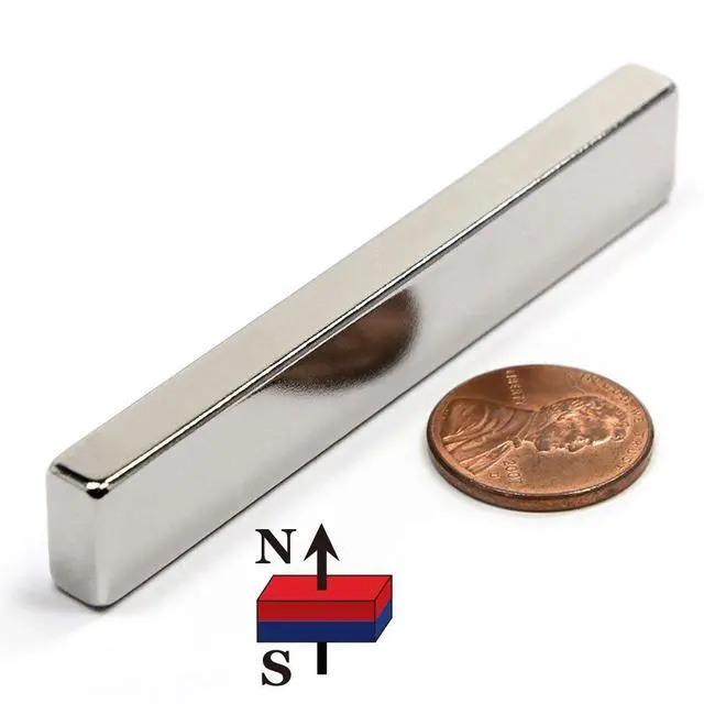 Alt view image 4 of 7 - (1-Piece) Grade N45 3x1/2x1/4 Neodymium Bar Magnet with 3M Foam Adhesive | Strong, Rectangle, Triple-Layer Coating, Rare Earth | Crafting, School Project, DYI, Science, Research