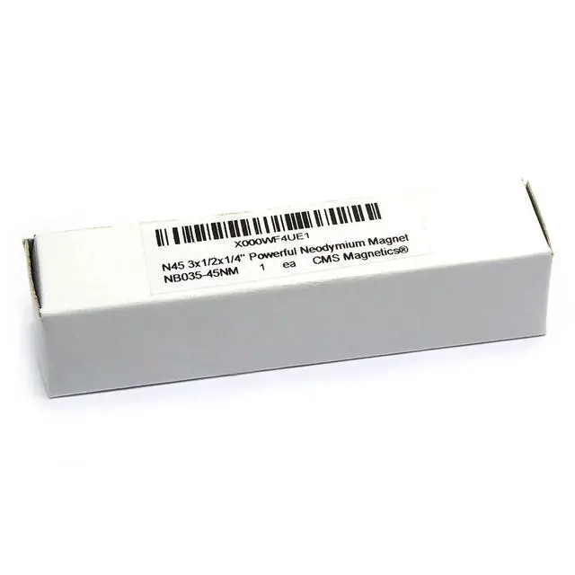 Alt view image 7 of 7 - (1-Piece) Grade N45 3x1/2x1/4 Neodymium Bar Magnet with 3M Foam Adhesive | Strong, Rectangle, Triple-Layer Coating, Rare Earth | Crafting, School Project, DYI, Science, Research