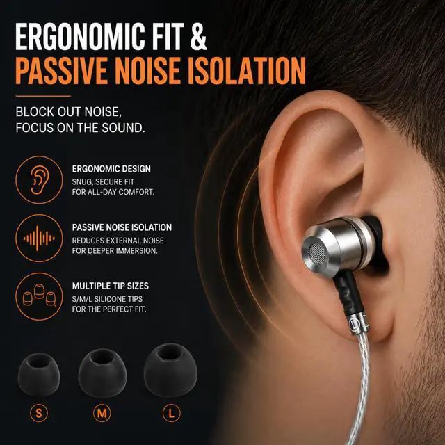 Alt view image 4 of 7 - SP3060 Earbuds Wired in-Ear Headphones