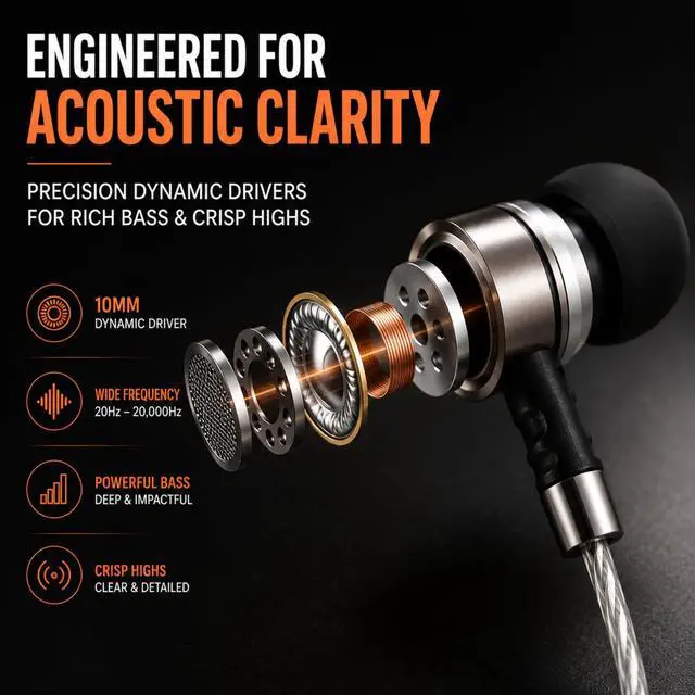 Alt view image 6 of 7 - SP3060 Earbuds Wired in-Ear Headphones