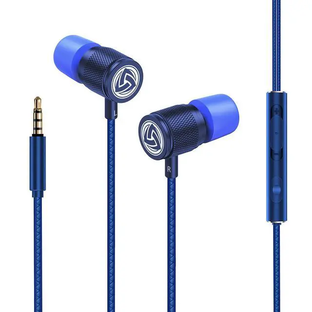 Alt view image 7 of 7 - Ultra Wired Earbuds in-Ear Headphones, 5 Years Warranty, Earphones with Microphone, Noise Isolating Ear Buds, Memory Foam for iPhone, Samsung, School Students, Kids, Women, Small Ears - Blue