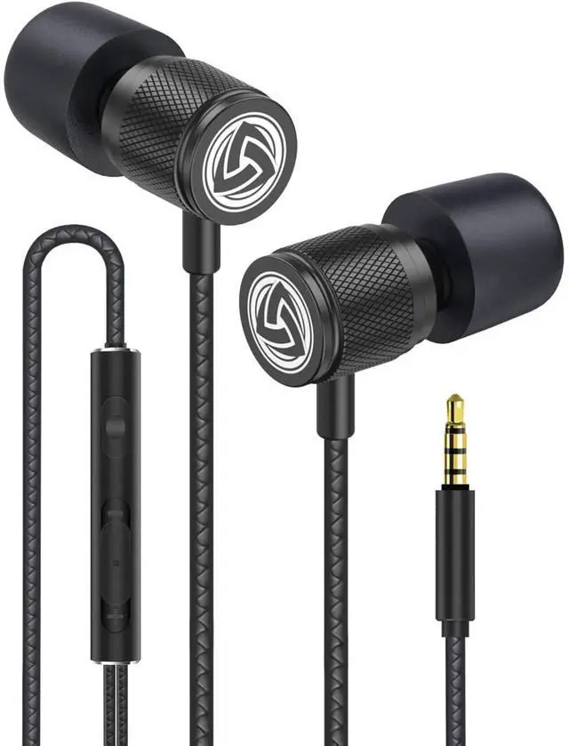 Main image of Ultra Wired Earbuds in-Ear Headphones, 5 Years Warranty, Earphones with Microphone, Noise Isolating Ear Buds, Memory Foam for iPhone, Samsung, School Students, Kids, Women, Small Ears - Black