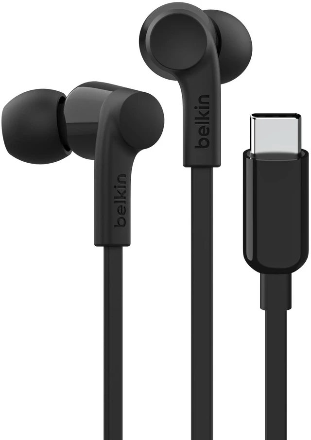 Main image of USB-C Wired Earbuds, Adjustable Volume Limiter, IPX5 In-ear headphones for kids and adults, 85-100dB safe sound, flat tangle-free cable, school, travel, USB-C devices