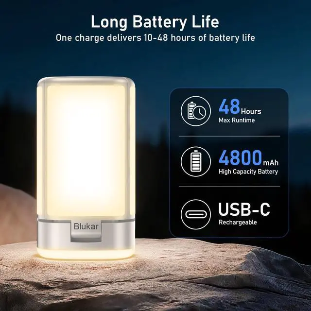 Alt view image 5 of 7 - 116 LED Camping Lantern Rechargeable, Super Bright Camping Lights