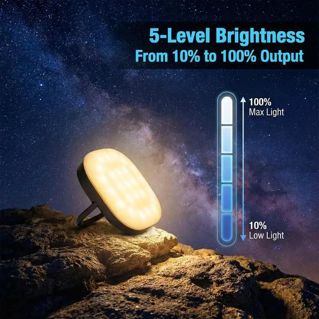 Alt view image 3 of 7 - LED Camping Lantern, Solar Lanterns, 5000mAh Rechargeable Light 2000 Lumens 5 Light Modes, IP65 Waterproof with USB Charging Lanterns for Power outages Hurricane, Hiking, Fish, Emergency, and Home
