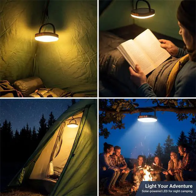 Alt view image 6 of 7 - LED Camping Lantern, Solar Lanterns, 5000mAh Rechargeable Light 2000 Lumens 5 Light Modes, IP65 Waterproof with USB Charging Lanterns for Power outages Hurricane, Hiking, Fish, Emergency, and Home