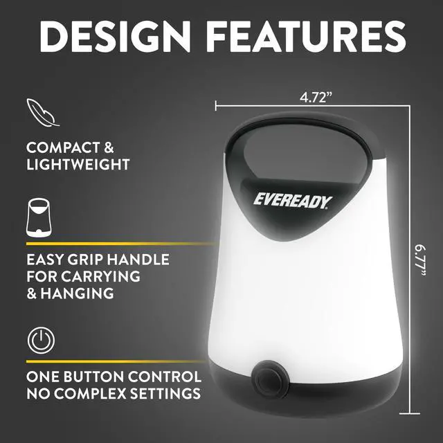 Alt view image 3 of 7 - LED Camping Lantern X-250 (2-Pack), Super Bright Tent Lights, Rugged Water Resistant LED Lanterns, 100 Hour Run-time (Batteries Included), Black