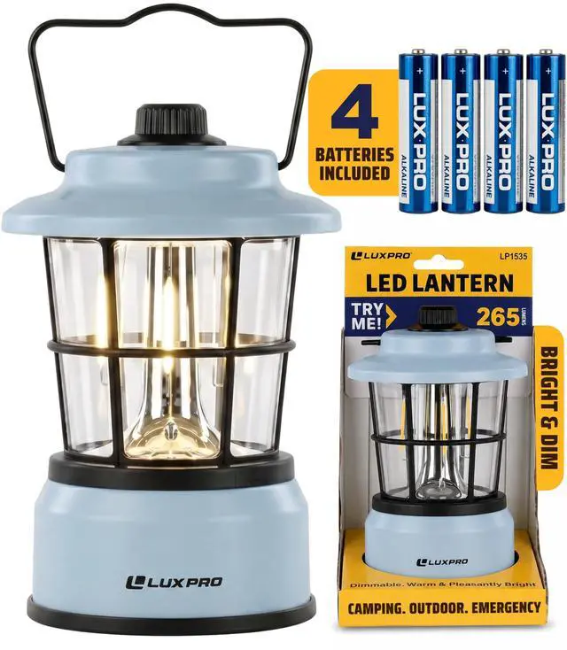 Main image of Retro Outdoor Lantern, Battery Lamp Camping Lantern LED Light, Blue