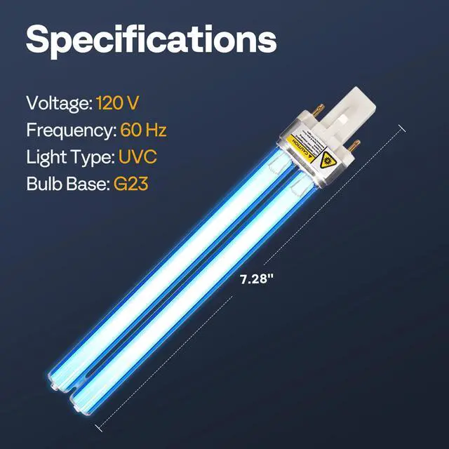 Alt view image 7 of 7 - 1 Pack 13W UV-C Replacement Bulb for Bio Pressure Pond Filter