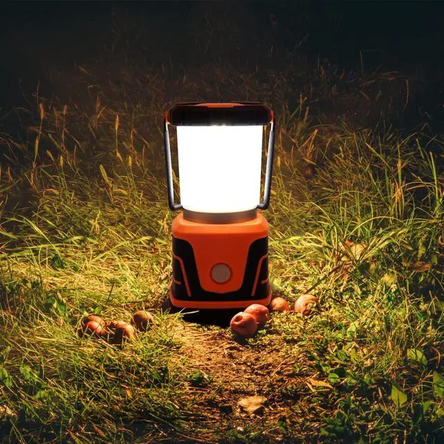 Main image of LED Camping lamp Super Bright 1500 lumens 4 Light Modes Dimmable searchlight Battery-Powered Emergency lamp Suitable for Night Hiking Tent Lighting Emergencies Power outages (Orange)
