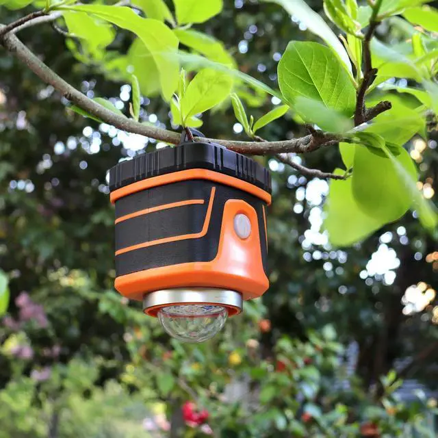 Alt view image 6 of 7 - LED Camping lamp Super Bright 1500 lumens 4 Light Modes Dimmable searchlight Battery-Powered Emergency lamp Suitable for Night Hiking Tent Lighting Emergencies Power outages (Orange)