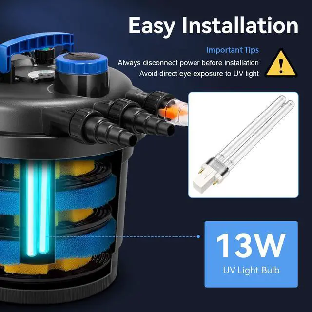 Alt view image 6 of 7 - 13W G23 UV Light Bulb Replacement for VIVOHOME Pond Filter Parts, 1 Pack