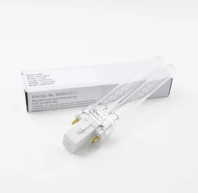 Alt view image 2 of 2 - 7 Watts G23 Base UV-C Germicidal Ultraviolet Light Bulb Qty 2