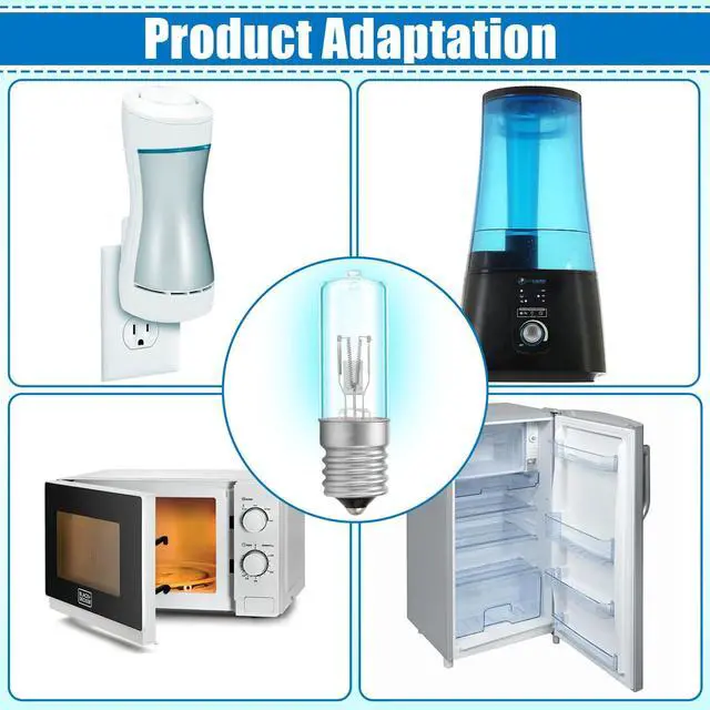 Alt view image 6 of 7 - 6 PCS LB1000 3W UVC Replacement Light Bulb, E14/E17 Intermediate Base
