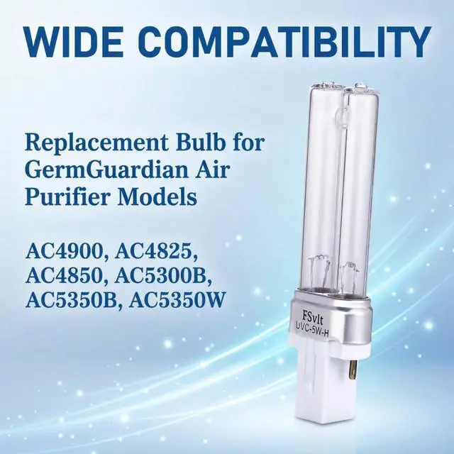 Alt view image 6 of 7 - 3 Pcs Lb4000 Bulb Light Replacement 5 W Uv-c Bulb Compatible with Germ Guardian Ac4300bptca Ac4825 Ac4850 Ac4850pt Ac4900 Ac4900ca Ac5300b Ac5350b Ac5350 Air Purifiers