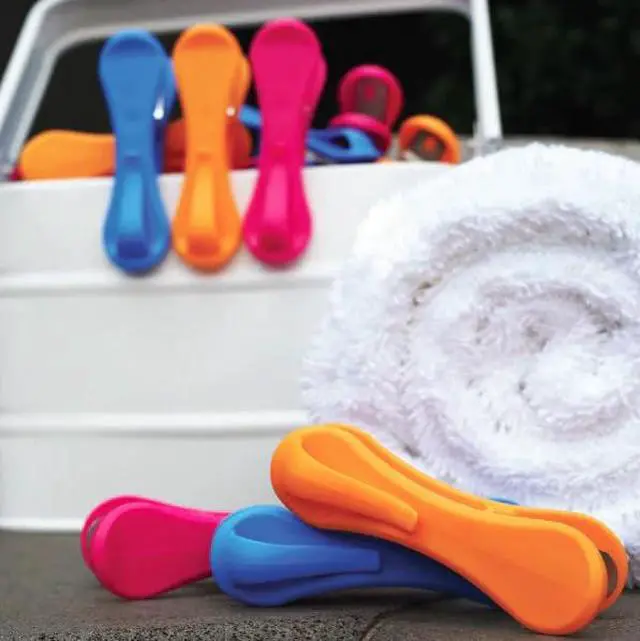 Alt view image 7 of 7 - 24 Pack Multi-Color - The Smartest Heavy Duty Clothespins with Hooks - Hang 3 Garments at Once with Our Tough, Dual Hooks Clothes Pins with Anti-Rust Spring - Durable, Colorful Clothespins