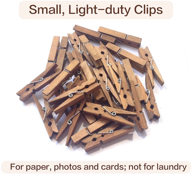 Alt view image 4 of 7 - Wooden Small Clothespins 1-7/8" 4.8cm 50 Pieces Per Pack (Jacobean)