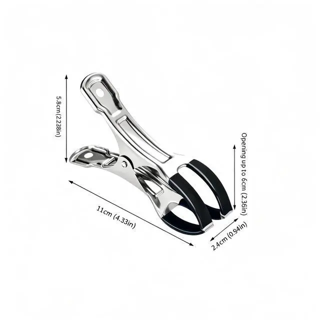 Alt view image 2 of 6 - Heavy Duty Metal Beach Towel Clips, 4.33 Inch, 10 Pack Outdoor Clothes Clothespins