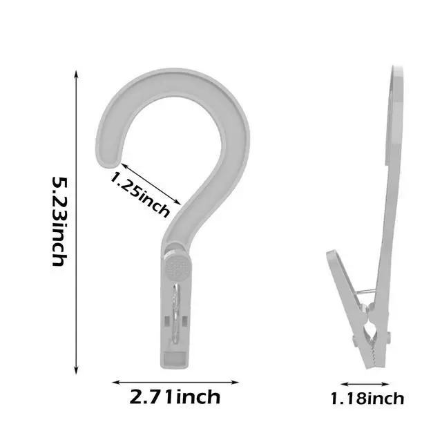 Alt view image 2 of 7 - 24pcs Laundry Hooks Clip Plastic Clothes Hangers Pins Super Strong Hanger Clips for Bathroom Travel Portable,White