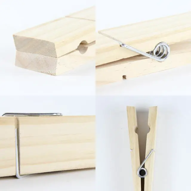 Alt view image 3 of 7 - 12 Inches Natural Wooden Clothespins, Pack of 2