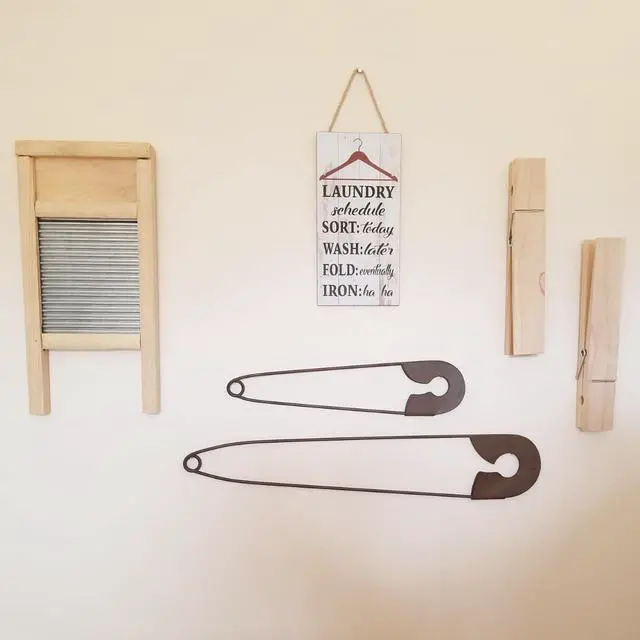 Alt view image 4 of 7 - 12 Inches Natural Wooden Clothespins, Pack of 2