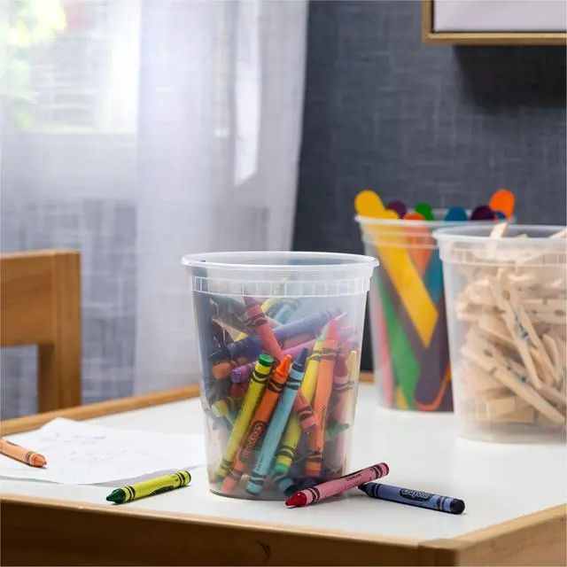 Alt view image 5 of 5 - 32 oz Deli Containers with Lids (48 Sets) Quart Clear Plastic Food Storage Containers, Airtight Leak-Resistant Seal, BPA-Free, Microwave & Freezer Safe, Meal Prep Soup Takeout to-Go