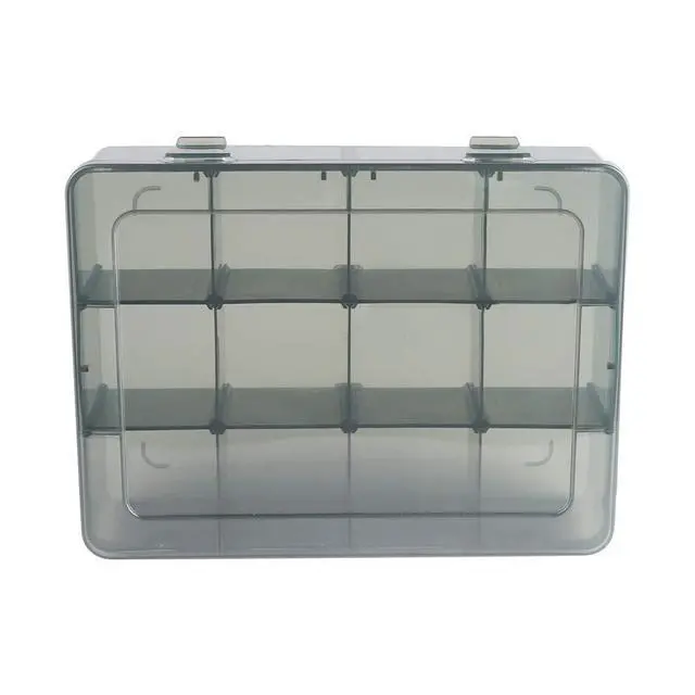 Alt view image 2 of 7 - 12 Girds Large Plastic Craft Storage Containers, Compartment Storage Container, Parts Storage Box with Adjustable Dividers for Sewing Arts, Washi Tape Batteries Electronics Parts and more