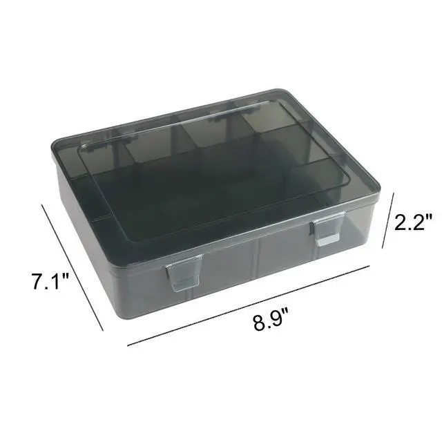 Alt view image 3 of 7 - 12 Girds Large Plastic Craft Storage Containers, Compartment Storage Container, Parts Storage Box with Adjustable Dividers for Sewing Arts, Washi Tape Batteries Electronics Parts and more