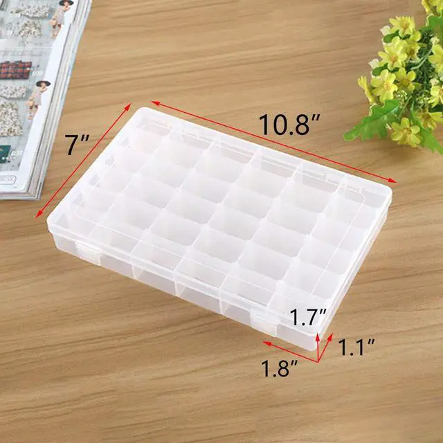 Alt view image 4 of 6 - 36 Grid Plastic Organizer Container Box with Adjustable dividers,Great for Your Letter Board with Stickers