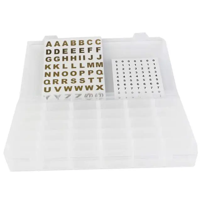 Alt view image 3 of 6 - 36 Grid Plastic Organizer Container Box with Adjustable dividers,Great for Your Letter Board with Stickers