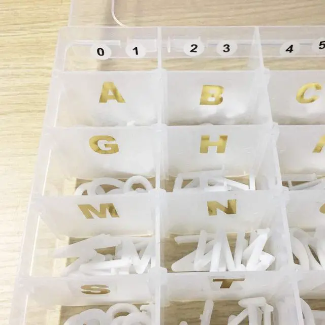 Alt view image 6 of 6 - 36 Grid Plastic Organizer Container Box with Adjustable dividers,Great for Your Letter Board with Stickers