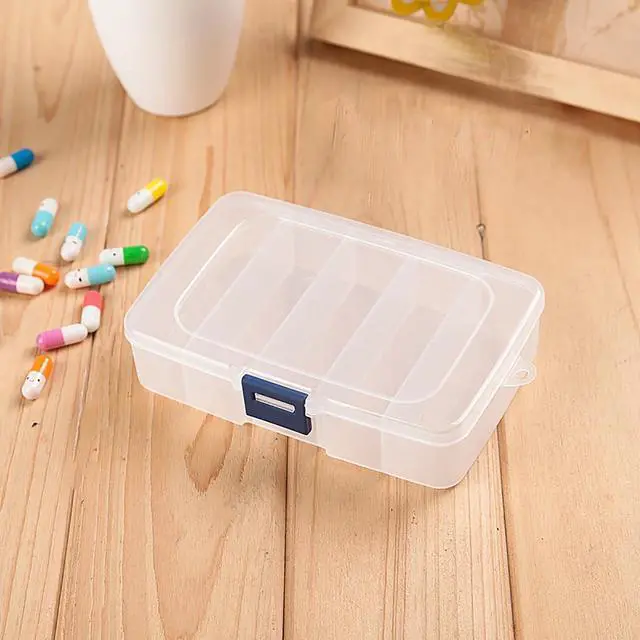 Alt view image 6 of 7 - 2 Pack Transparent Plastic Bead Organizers (5 Grids),Craft Organizers and Storage Beads Organizer, Art DIY, Crafts Jewelry Storage, Fishing Tackles, Size 5.51 x 3.54 x 1.38 in