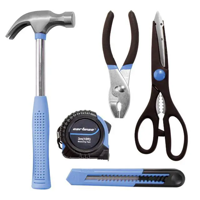 Alt view image 7 of 7 - Complete Household Tool Set, Blue Hand Kit With Storage Case