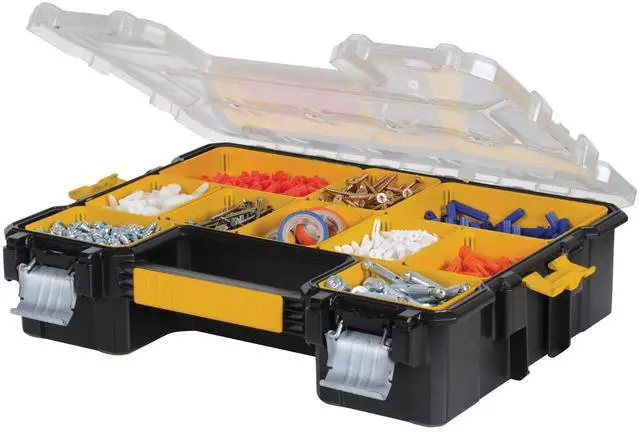 Main image of Small Parts Organizer, Hardware Storage Box with Removable Dividers, 10-Compartment (DWST14825)