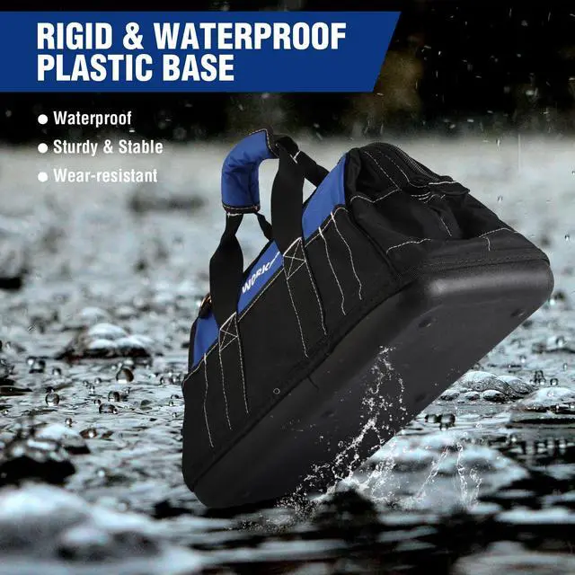 Alt view image 5 of 7 - 16-inch Wide Mouth Tool Bag with Water Proof Molded Base
