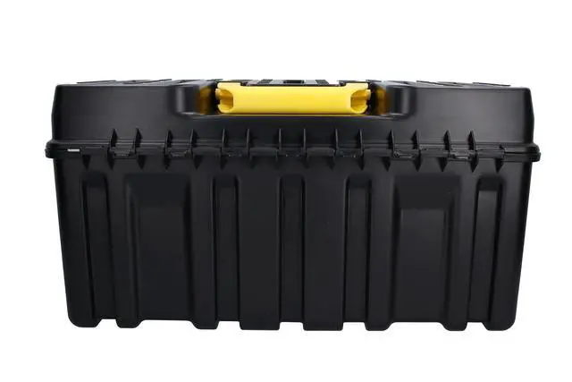 Alt view image 4 of 5 - Tool Box - 21" x 11" x 10" Mobile Tool Carrier with Moulded ABS Plastic Construction & Dual Latching Metal Clasp Design - CPS20 , Black