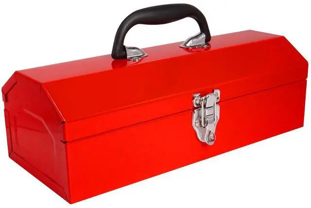 Main image of 14" Metal Tool Box with Carry Handle for hold Common Tools
