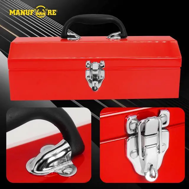 Alt view image 3 of 7 - 14" Metal Tool Box with Carry Handle for hold Common Tools