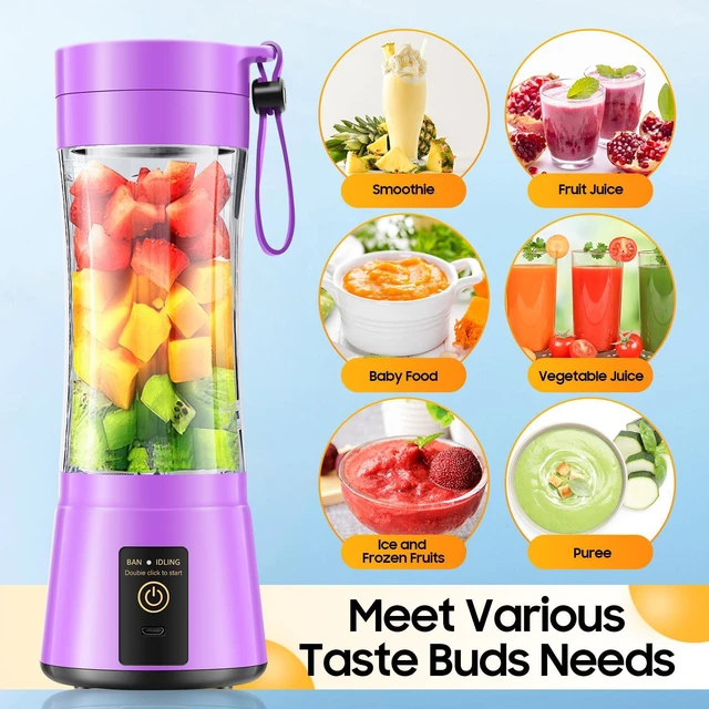 Alt view image 2 of 7 - Portable Personal Size Mini Blender - Small Blender Make Smoothies & Shakes