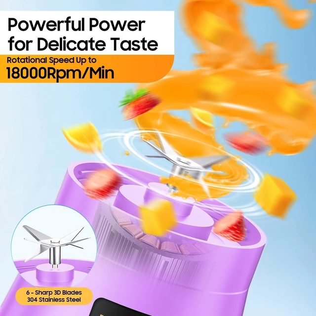Alt view image 3 of 7 - Portable Personal Size Mini Blender - Small Blender Make Smoothies & Shakes