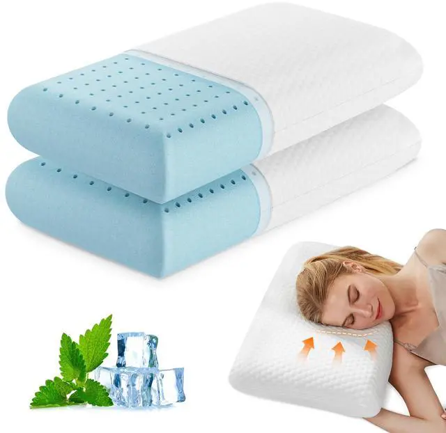 Main image of Memory Foam Pillow, Bed Pillows for Sleeping, Standard Size, 2 PCS