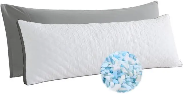 Main image of Memory Foam Body Pillow with Cover, Long Bed Pillow for Adults