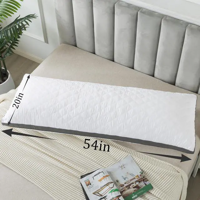Alt view image 2 of 7 - Memory Foam Body Pillow with Cover, Long Bed Pillow for Adults
