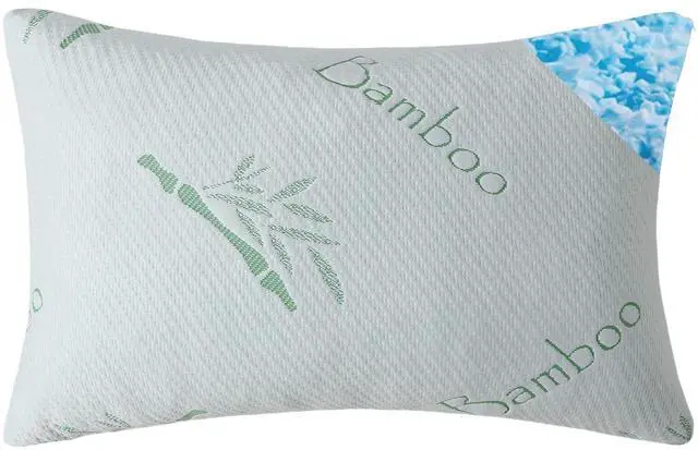 Main image of Shredded Memory Foam Pillows Set of 1, Cooling Zippered Breathable Memory Foam Bed Pillow for Sleeping 1 Pack, Queen Size Firm Pillow Gel for Neck Support, Hotel Quality Rest Pillow 20" x 30" Queen