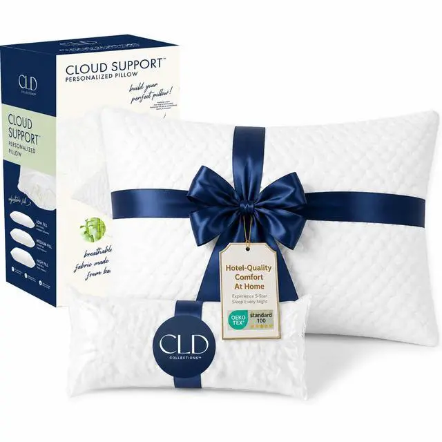 Main image of Adjustable Shredded Cross Cut Memory Foam Queen Pillow