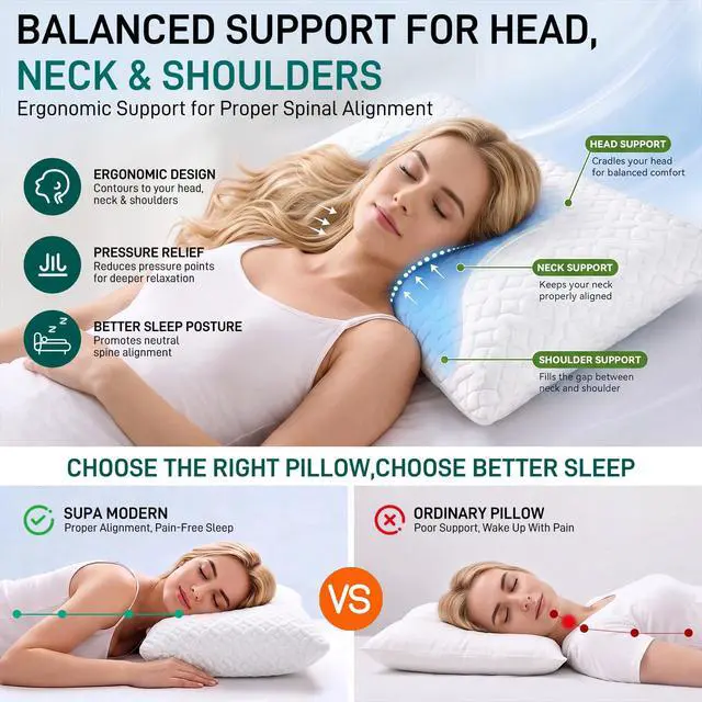 Alt view image 6 of 7 - Adjustable Shredded Cross Cut Memory Foam Queen Pillow