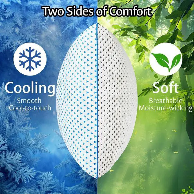 Alt view image 2 of 7 - Adjustable Cooling Gel Memory Foam Pillow Queen Size for Sleeping Set of 1