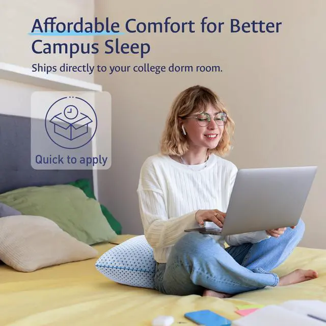 Alt view image 6 of 7 - Adjustable Cooling Gel Memory Foam Pillow Queen Size for Sleeping Set of 1
